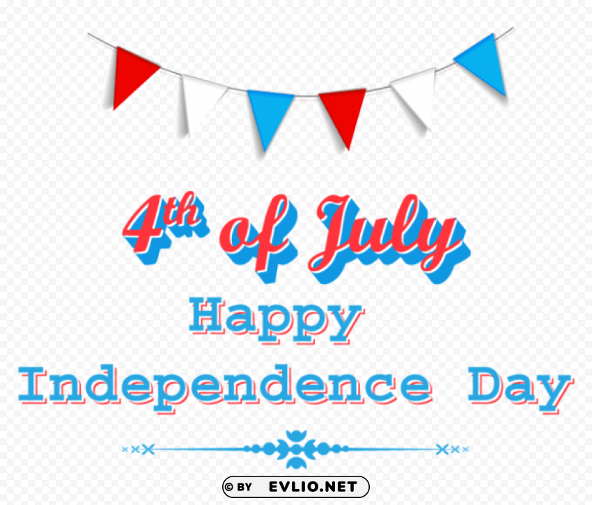 Happy Independence Day 4th Of July PNG Graphic Isolated With Transparency