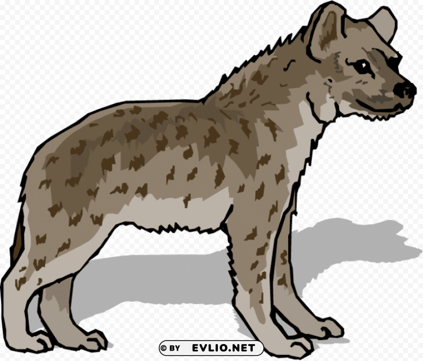 hyena art PNG transparent images for social media