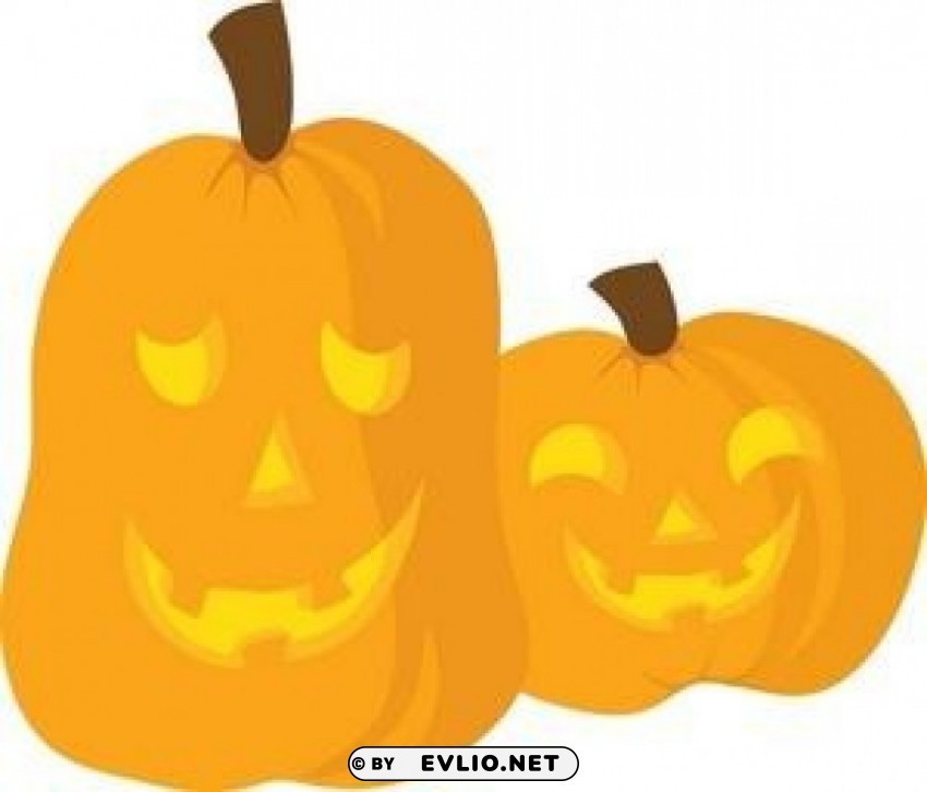 jack o lantern halloween image two jack Isolated Subject on Clear Background PNG