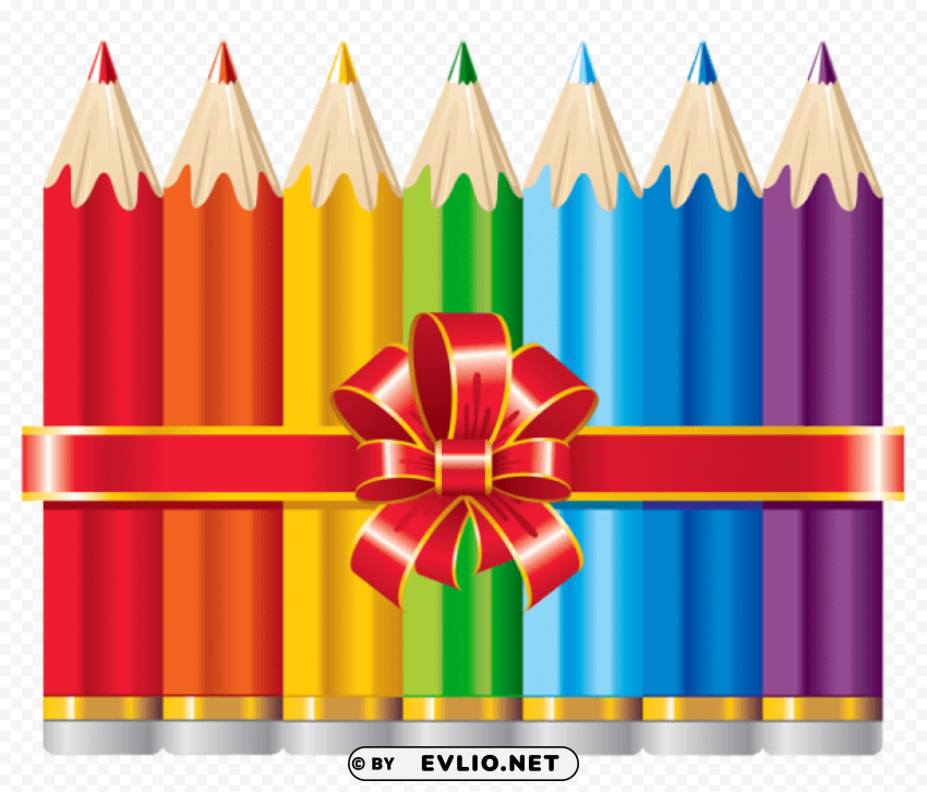 school pencils PNG with Transparency and Isolation