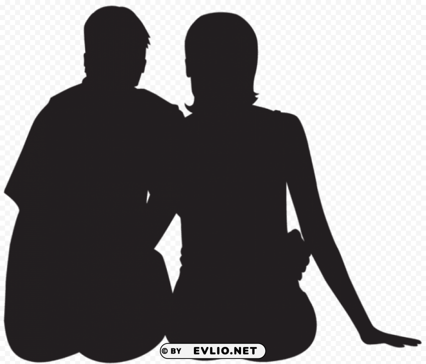 Sitting Couple Silhouette PNG Images With No Limitations