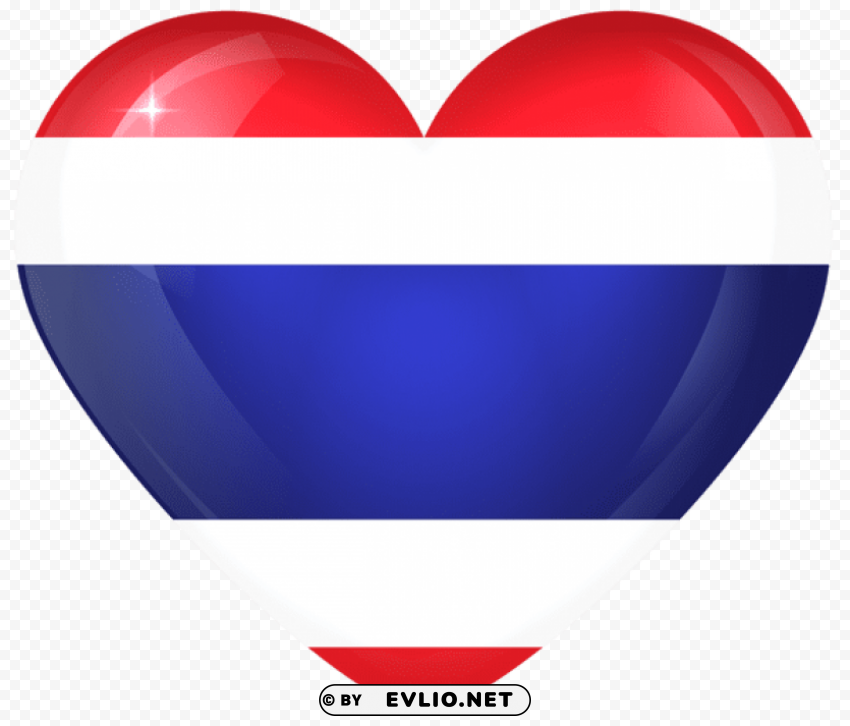 thailand large heart flag PNG transparent designs