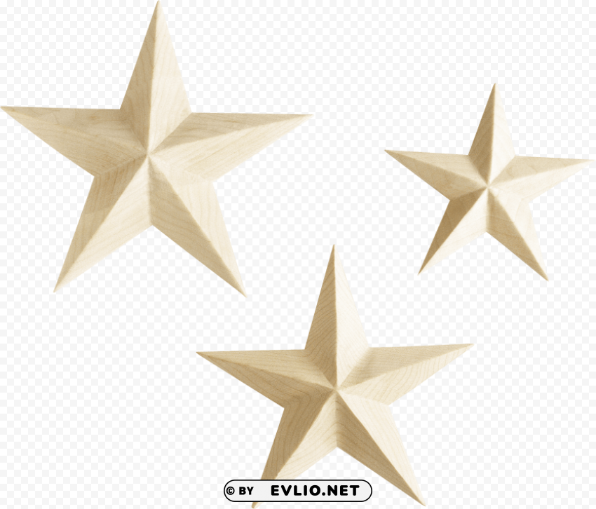 wooden star Clear Background PNG Isolation