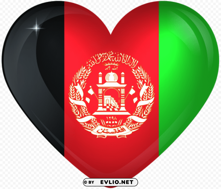 afghanistan large heart flag PNG images without watermarks