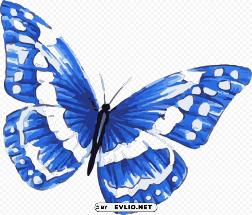 blue and white butterfly tattoo Transparent PNG Illustration with Isolation PNG transparent with Clear Background ID 6e6a0882