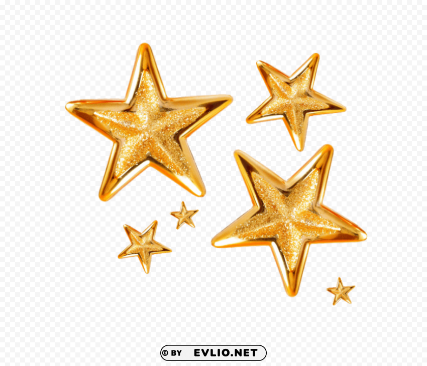 christmas gold star PNG images without restrictions