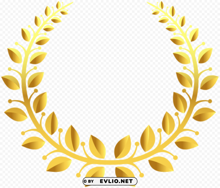 gold wreath transparent PNG files with clear background variety
