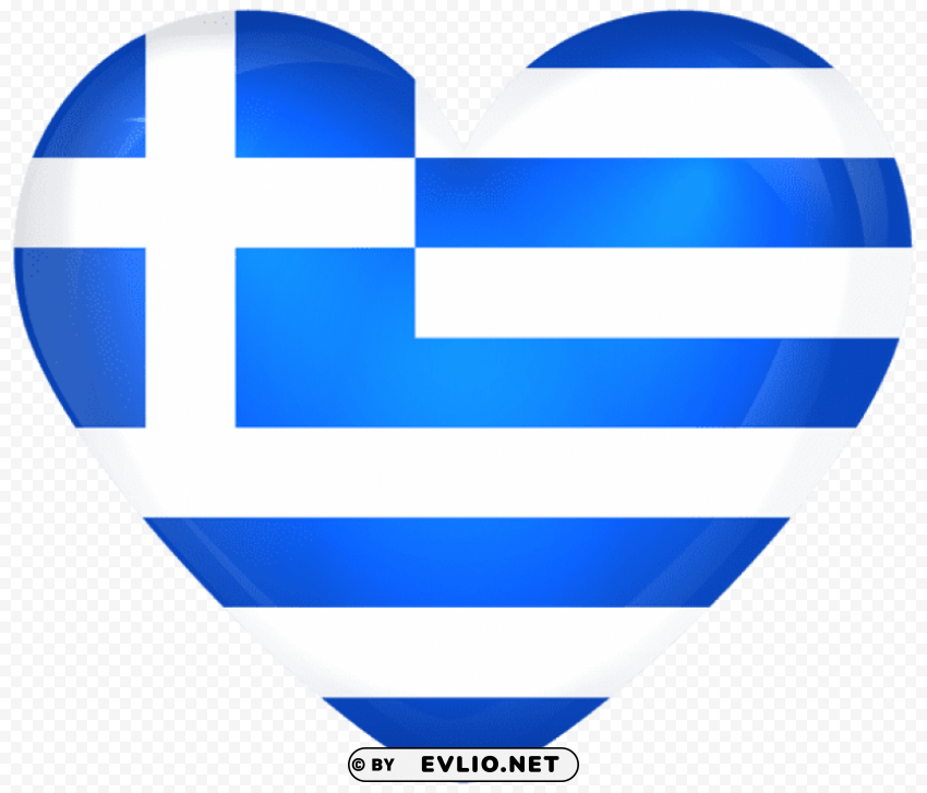 greece large heart flag PNG for t-shirt designs