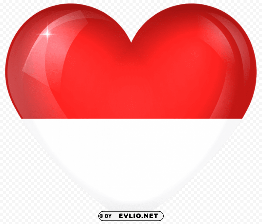 Indonesia Large Heart Flag PNG Pictures With No Background