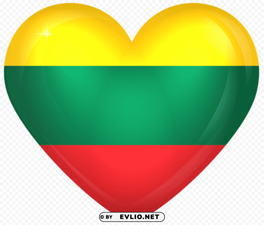lithuania large heart flag PNG files with transparent canvas extensive assortment