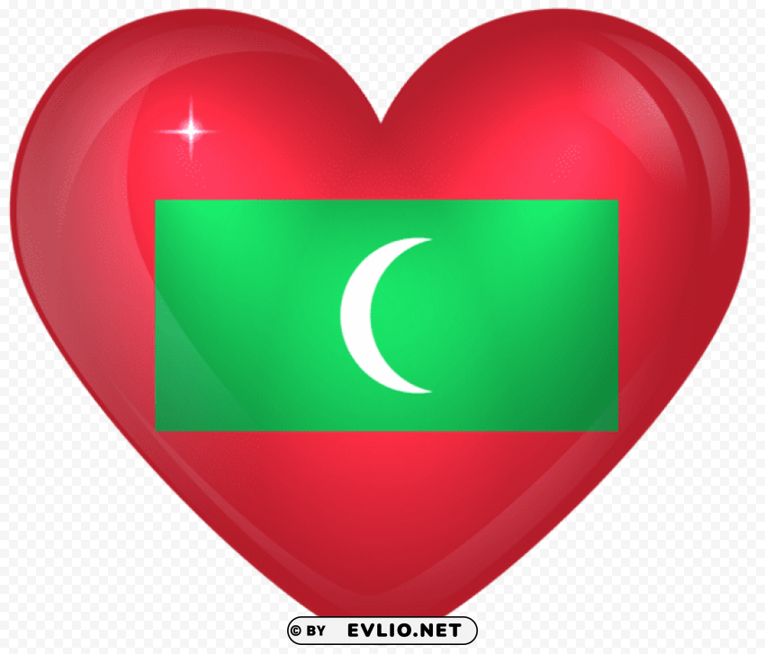 maldives large heart flag Free download PNG with alpha channel extensive images