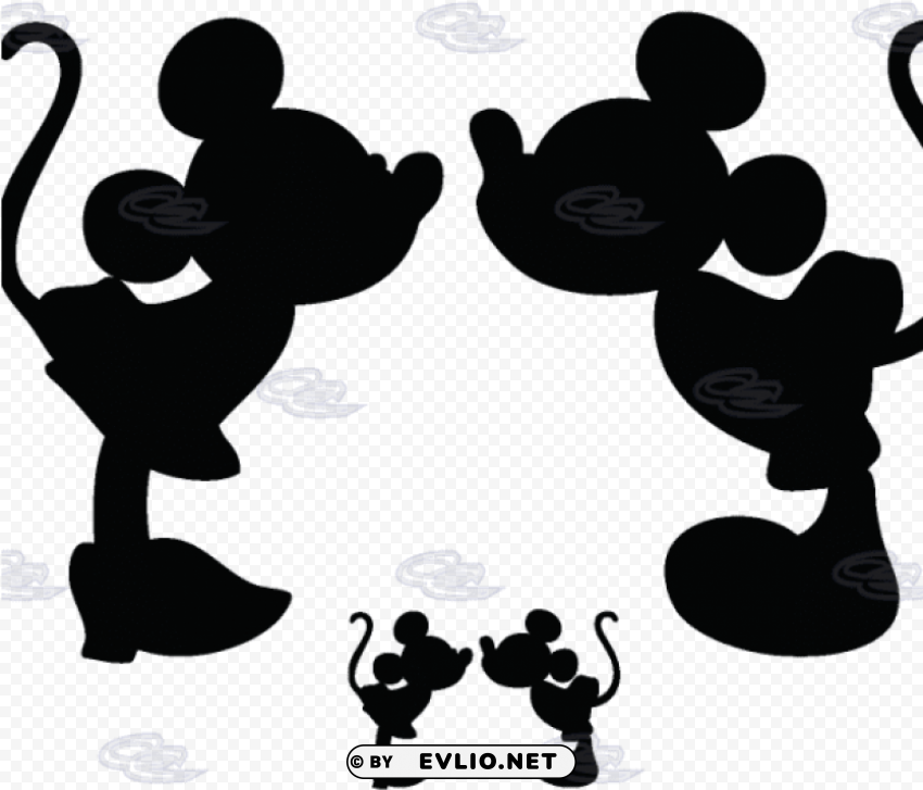 mickey mouse and minnie mouse silhouette PNG images for printing PNG transparent with Clear Background ID a40d5def
