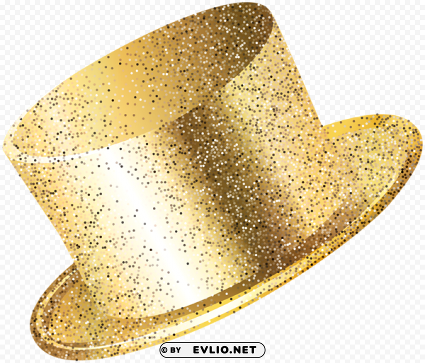 new year party hat gold PNG images with clear cutout