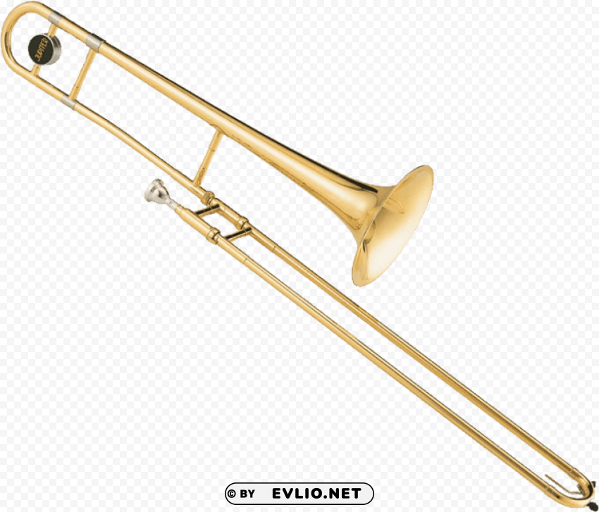 trombone Isolated Item on Clear Transparent PNG
