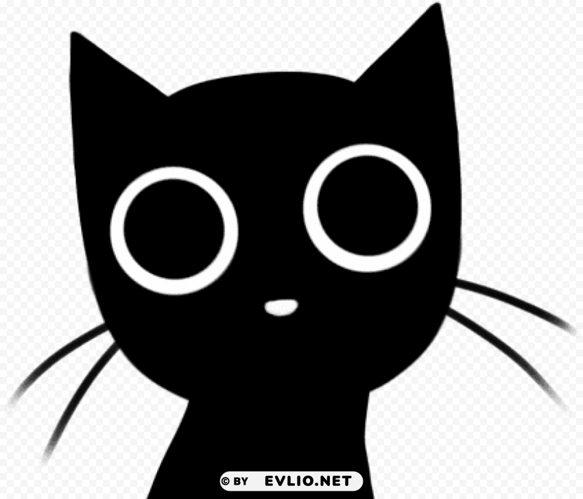 animated black cat gif Transparent Background Isolated PNG Character
