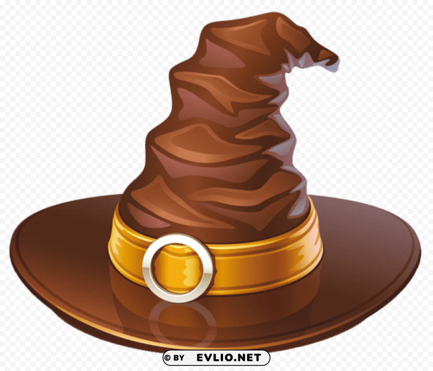 brown witch hat PNG images with alpha transparency layer
