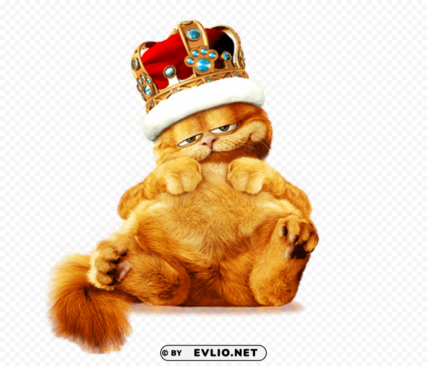 garfield king Isolated PNG Graphic with Transparency
