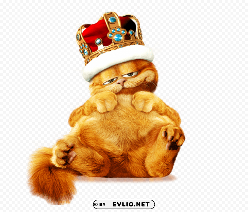 garfield king Isolated PNG Graphic with Transparency clipart png photo - 956921c2