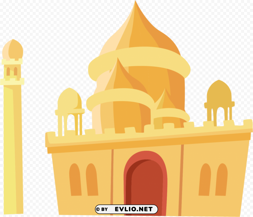 Mosque vector PNG Isolated Object on Clear Background png images background -  image ID is 4bbed30e