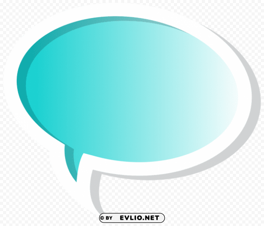 speech bubble blue PNG images without watermarks