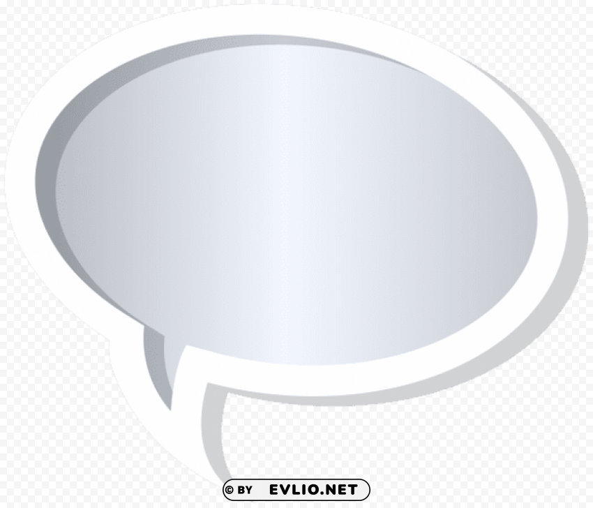 speech bubble grey PNG Isolated Illustration with Clear Background