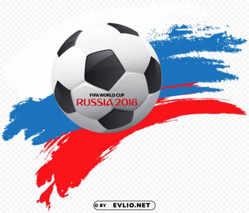 world cup russia 2018 with soccer ball Isolated Artwork in HighResolution Transparent PNG