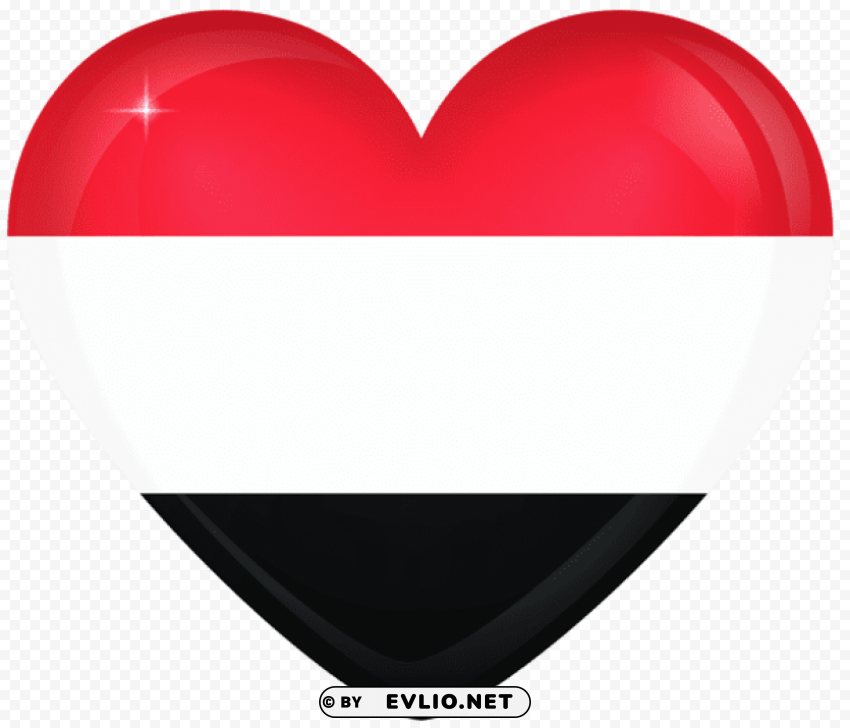 yemen large heart flag PNG images with no background free download