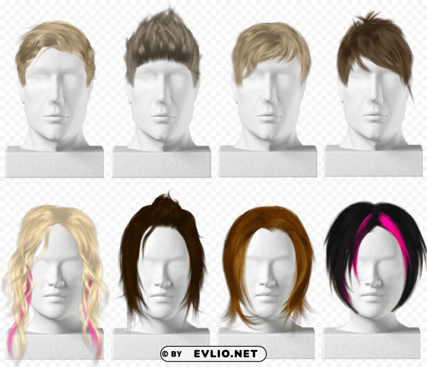 duplicate hair for mens Clear PNG pictures comprehensive bundle