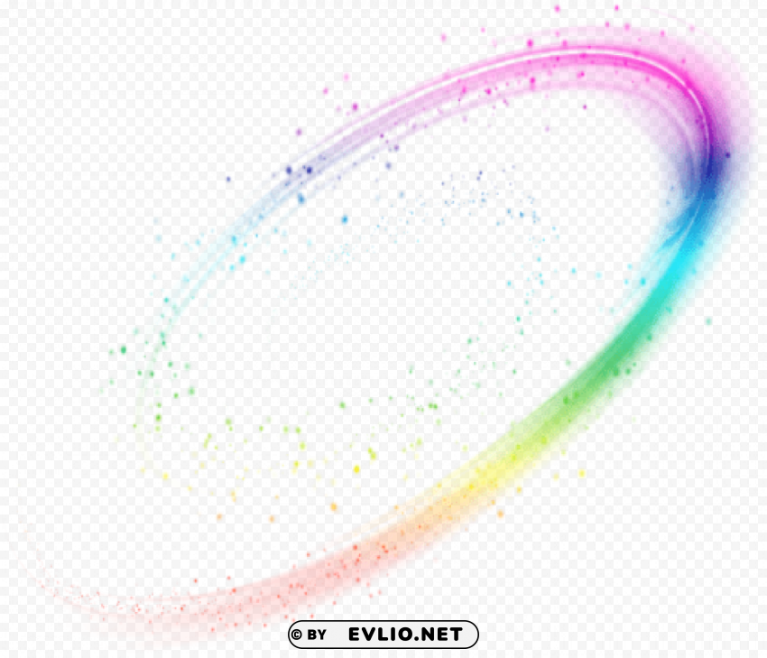 oval rainbow effect PNG transparent design bundle