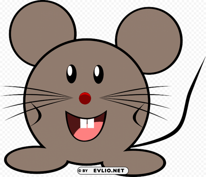 smiling mouse Isolated Element on Transparent PNG