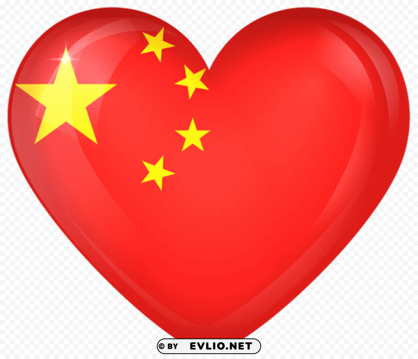 china large heart flag PNG photo