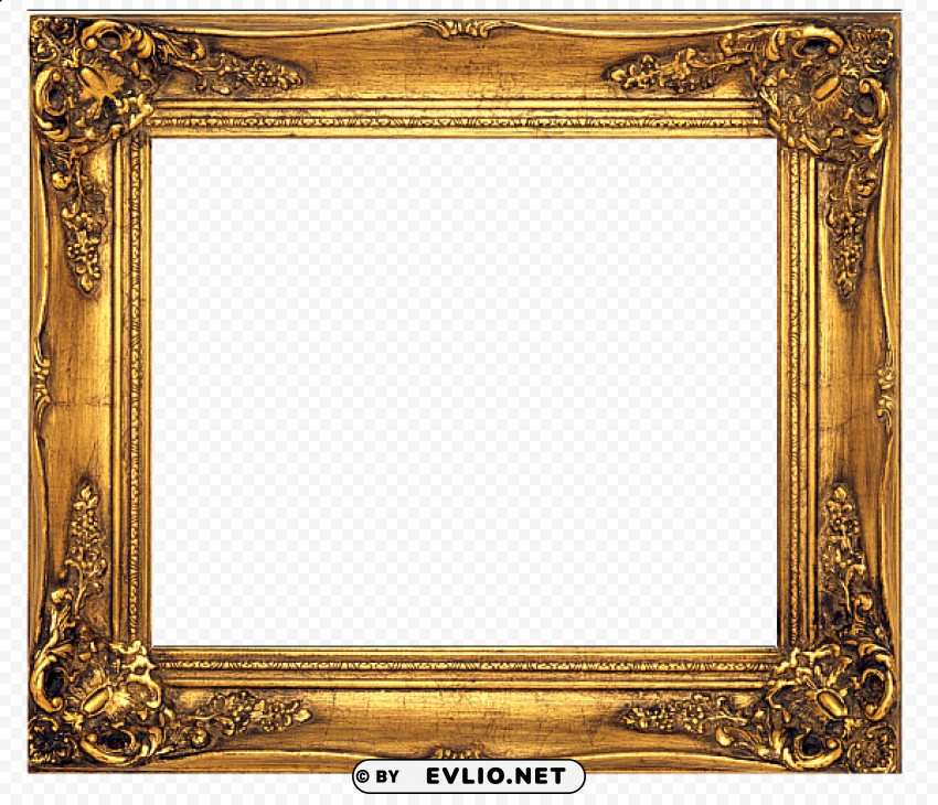 classical horizontal transparent frame Isolated Item on HighQuality PNG