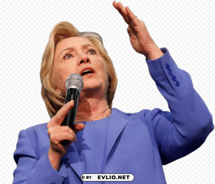 hillary clinton PNG with transparent overlay