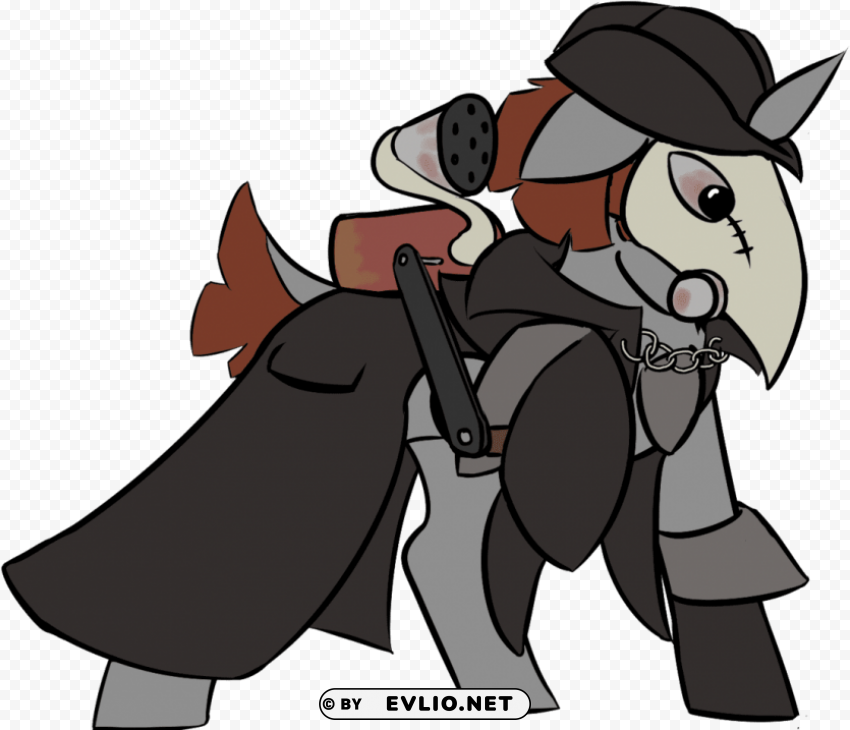 plague doctor pony PNG Isolated Subject on Transparent Background