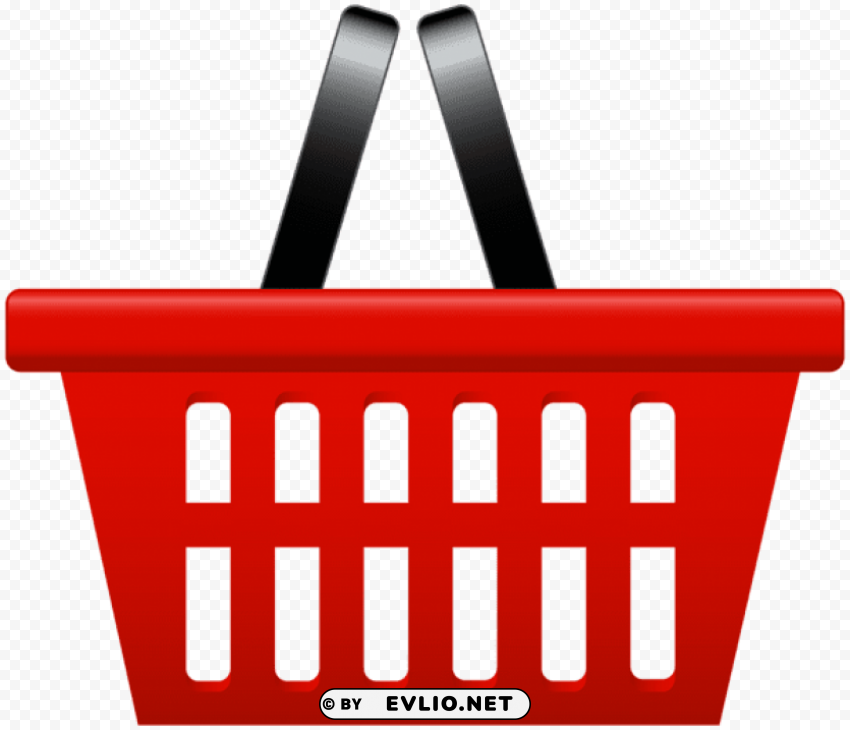 red shopping basket Isolated Artwork in HighResolution PNG