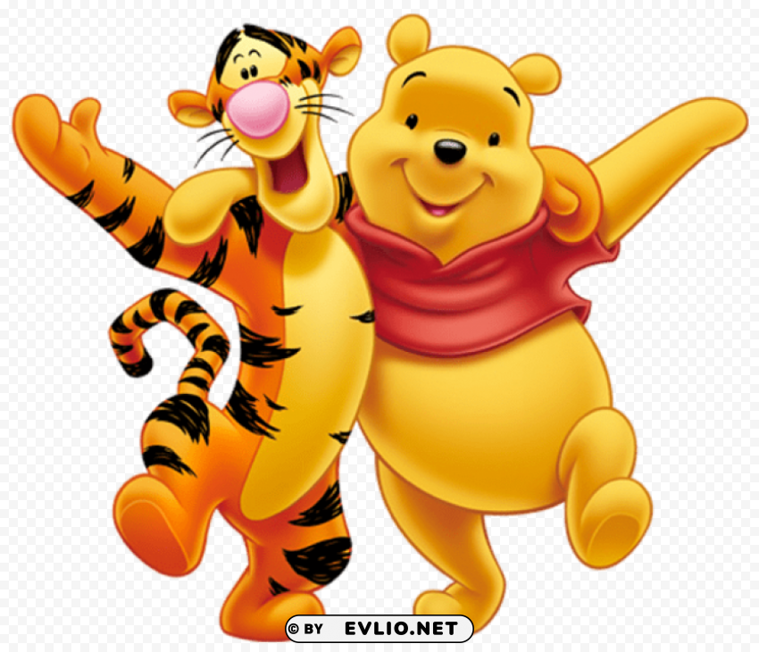 transparent winnie the pooh and tigger ClearCut Background PNG Isolated Element