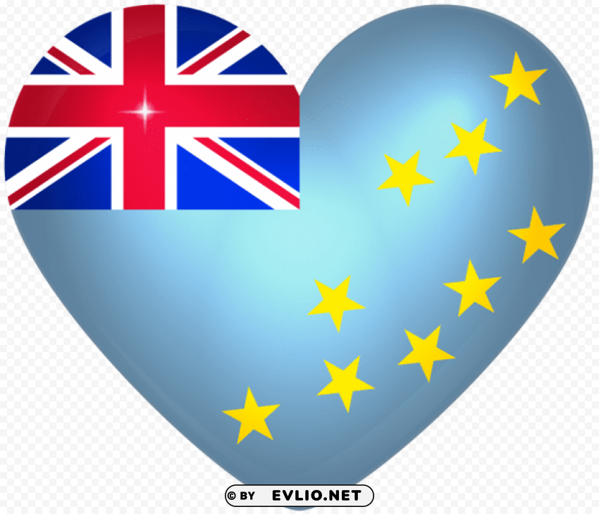 tuvalu large heart flag Free PNG images with alpha transparency comprehensive compilation