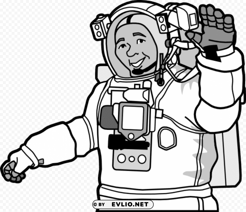 astronaut Isolated Design on Clear Transparent PNG