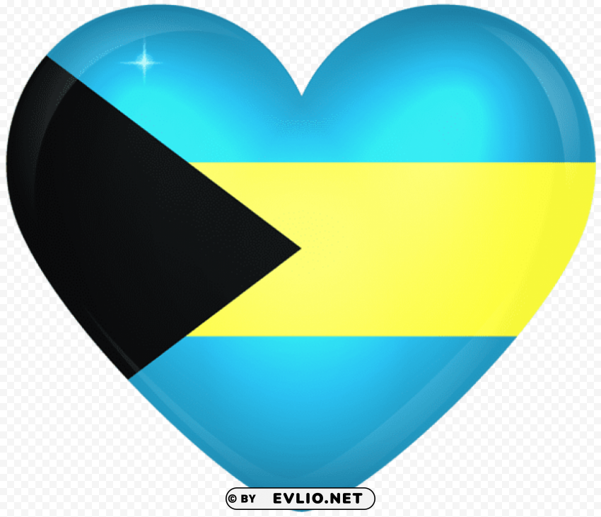 bahamas large heart flag Transparent PNG images bulk package