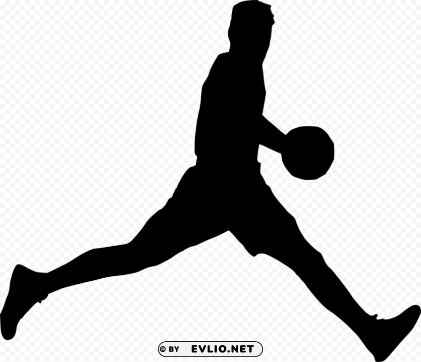 basketball player silhouette Transparent PNG Isolated Subject