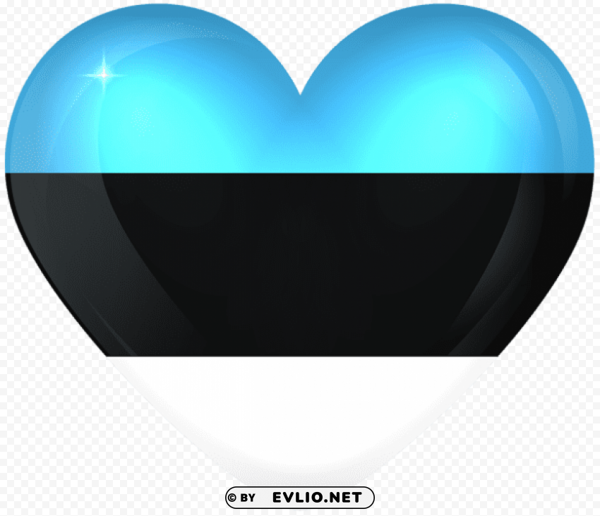 estonia large heart flag PNG for educational projects