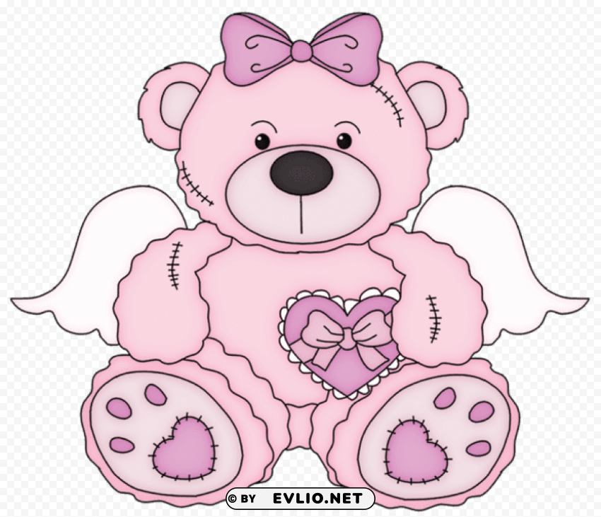 pink valentine teddy bearpicture Isolated Subject in HighResolution PNG