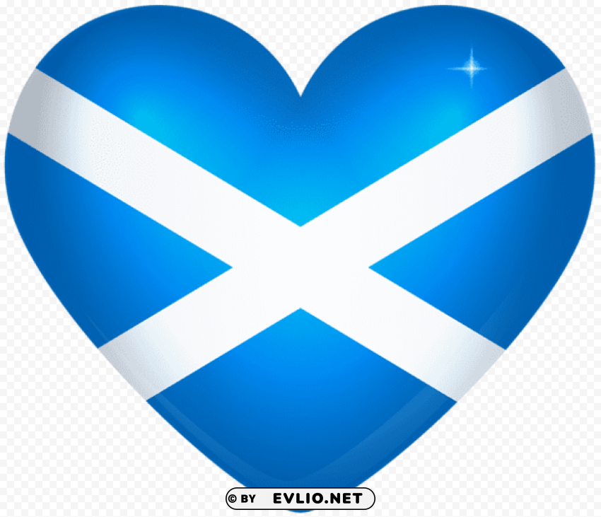 scotland large heart flag Isolated PNG Item in HighResolution