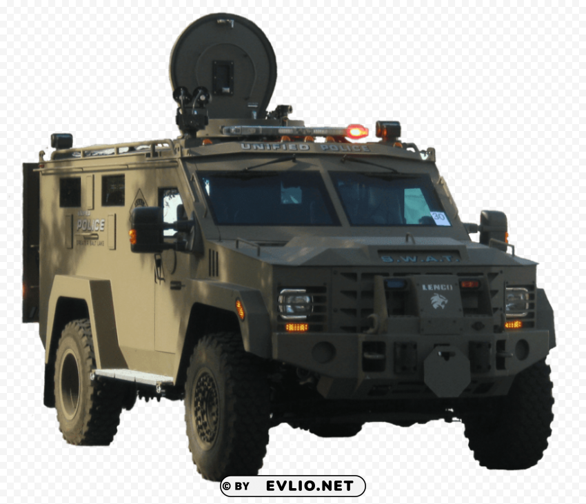 swat armed vehicle Isolated PNG Object with Clear Background