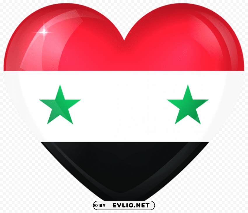 syria large heart flag PNG images with no background assortment