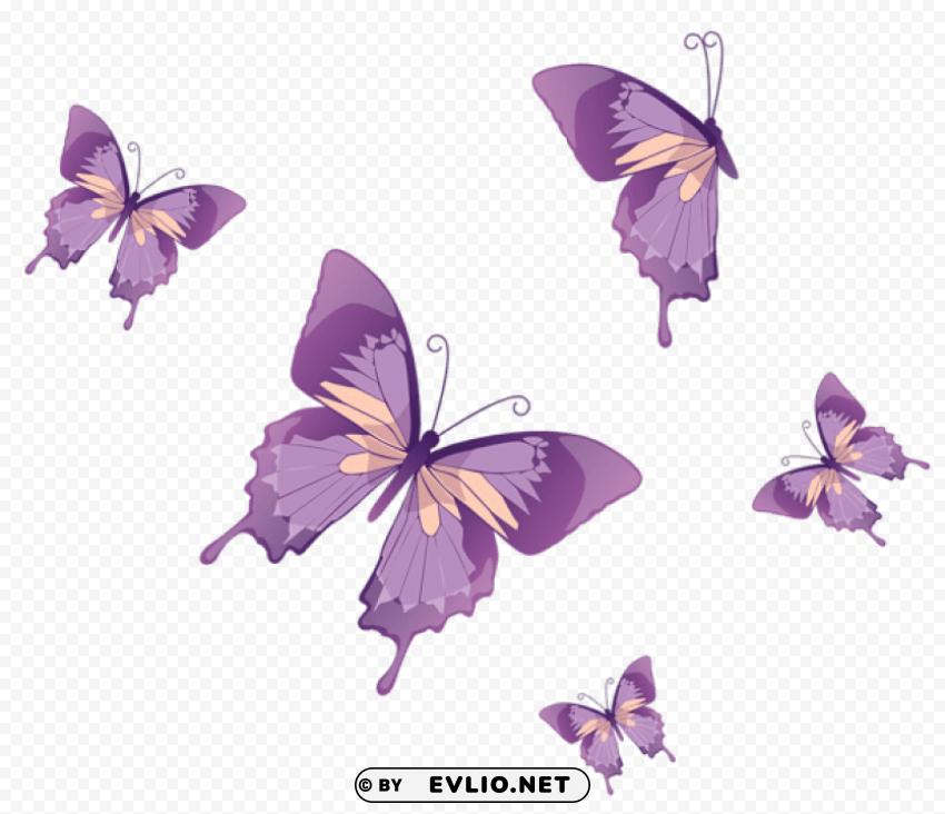 butterflies vector ClearCut Background Isolated PNG Art