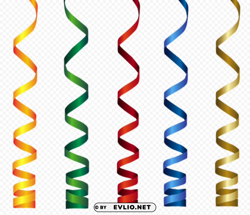 curly ribbons transparent Alpha PNGs