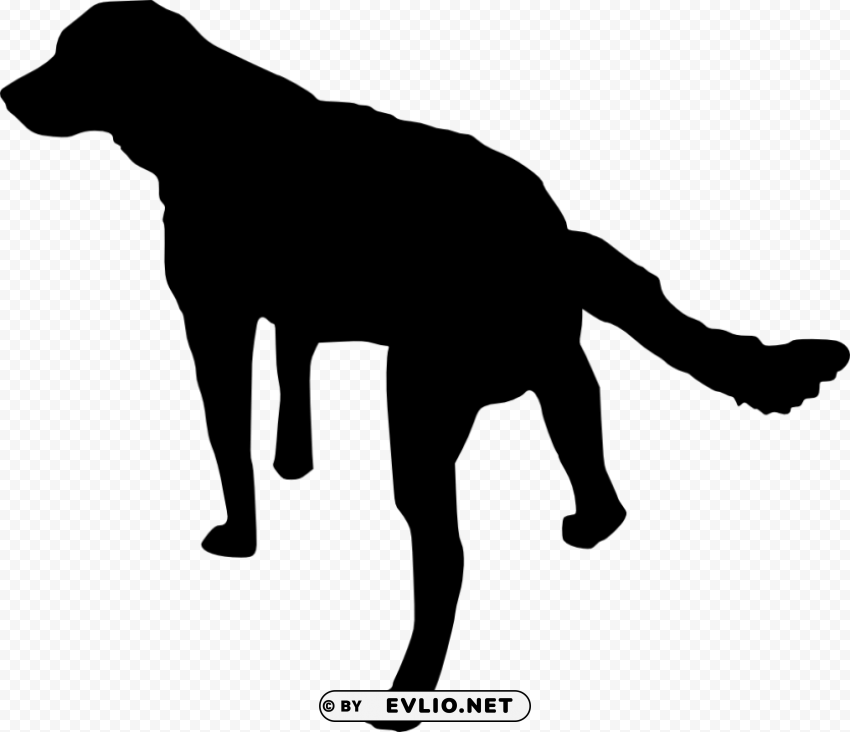 dog silhouette PNG for mobile apps