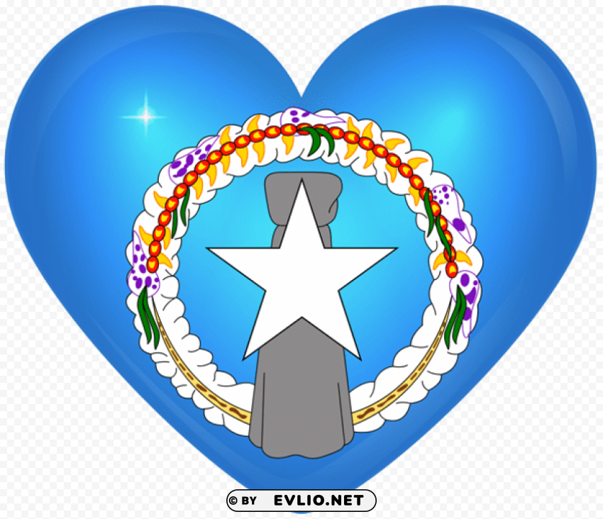 northern mariana islands large heart flag HighResolution Isolated PNG with Transparency