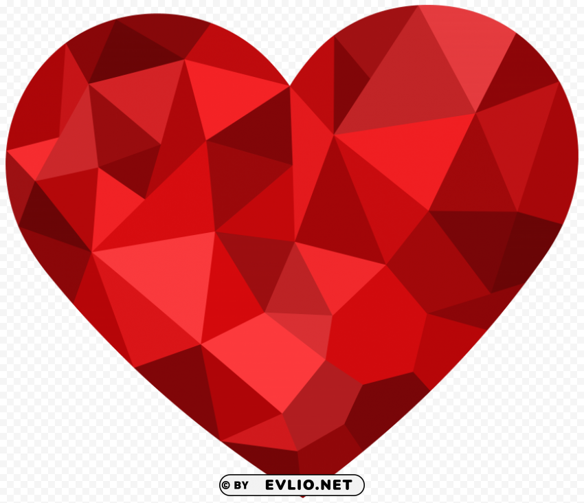 red mosaic heart High-resolution PNG images with transparent background